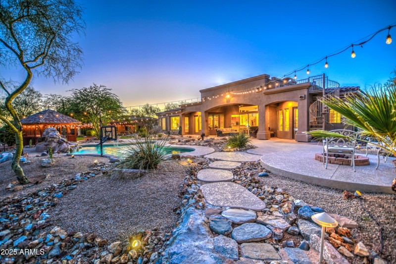 Firepit area and walking paths