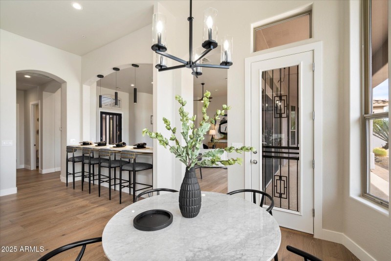 Breakfast Nook to Bar Seating Area