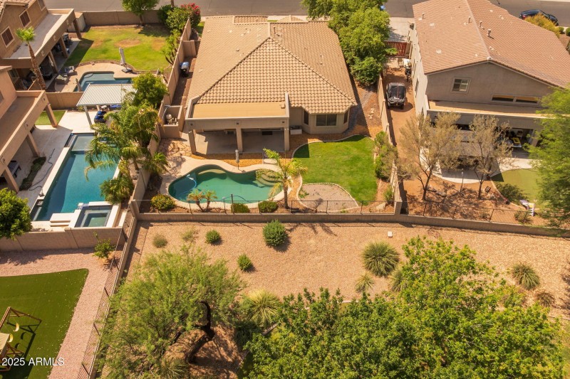 Aerial View of Backyard