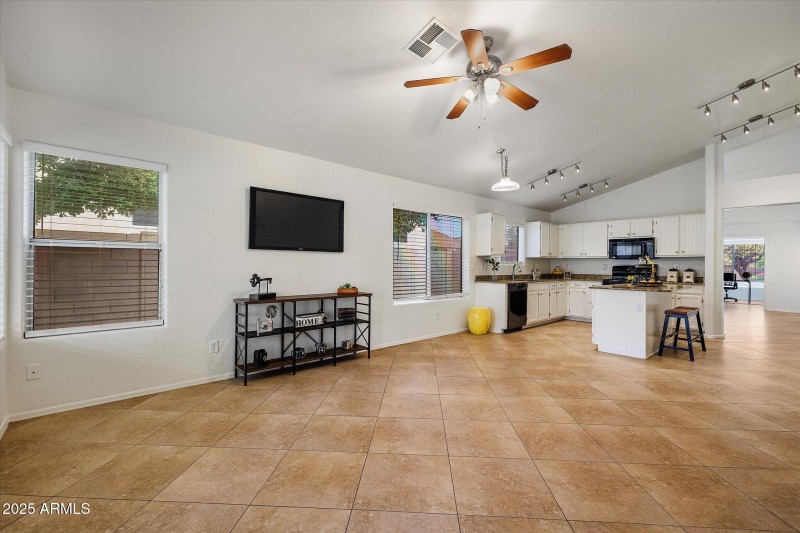 Tile & fans truoughout