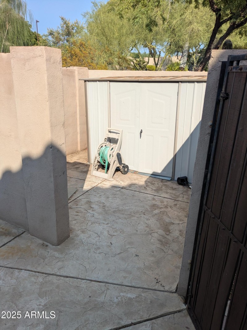 Storage Area with Shed