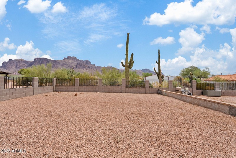 Backyard open space area