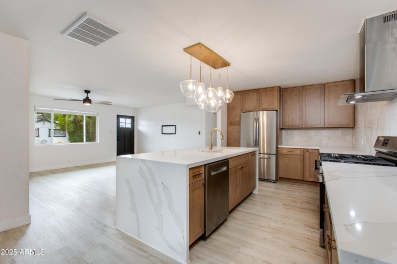 Kitchen + Living Room