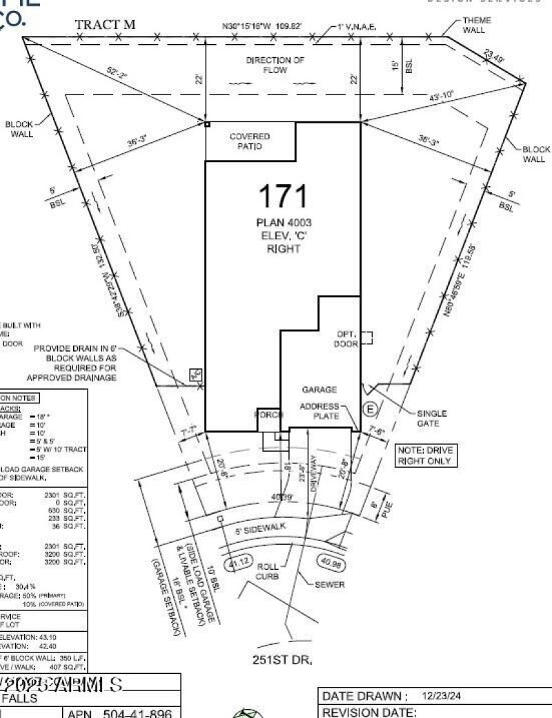 Lot 171 Plot Plan