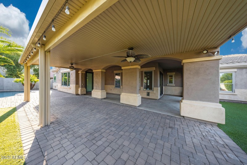 Extended pavered patio