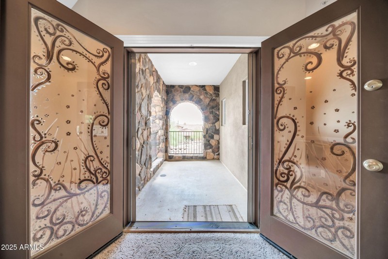 Decorative Tuscan Glass Doors