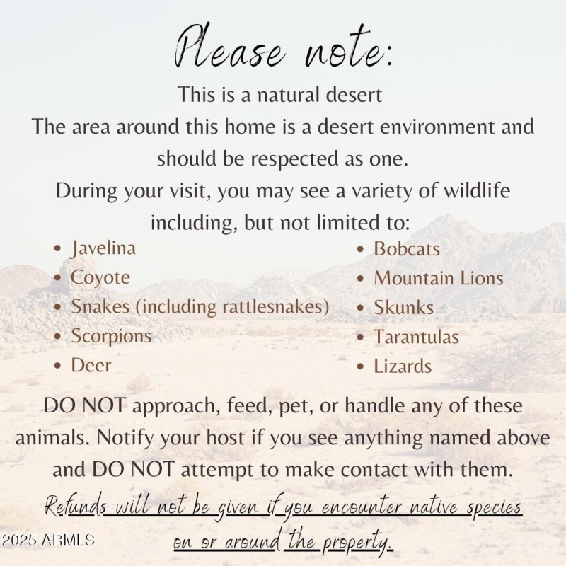 19702 N 98th Ln Beware Desert Animals
