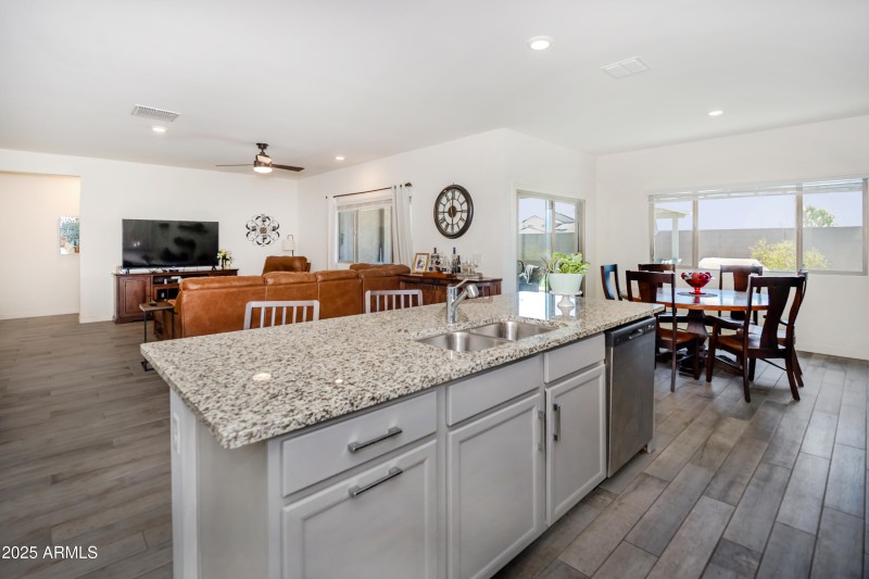 Kitchen and main living room