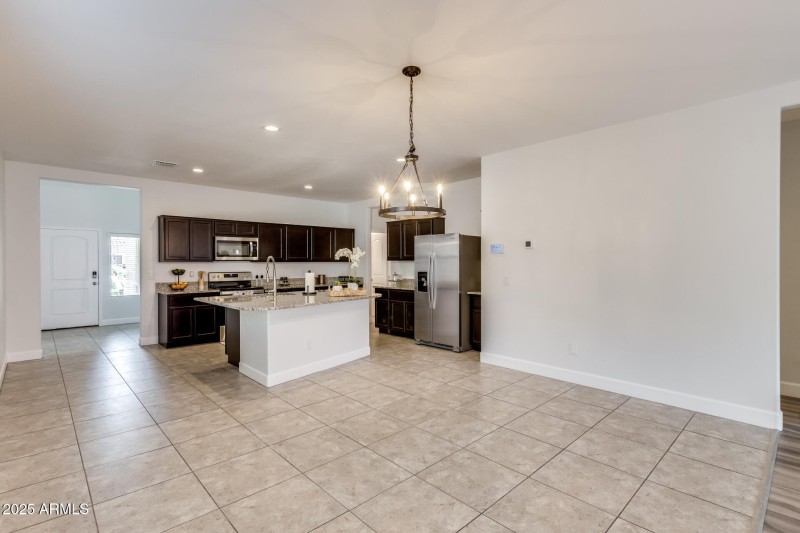 Dining Space with Elegant Lighting