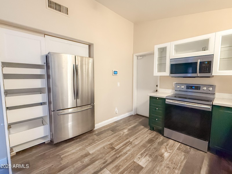 Pantry with soft-close drawers