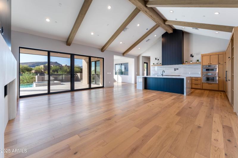 Great room view to kitchen