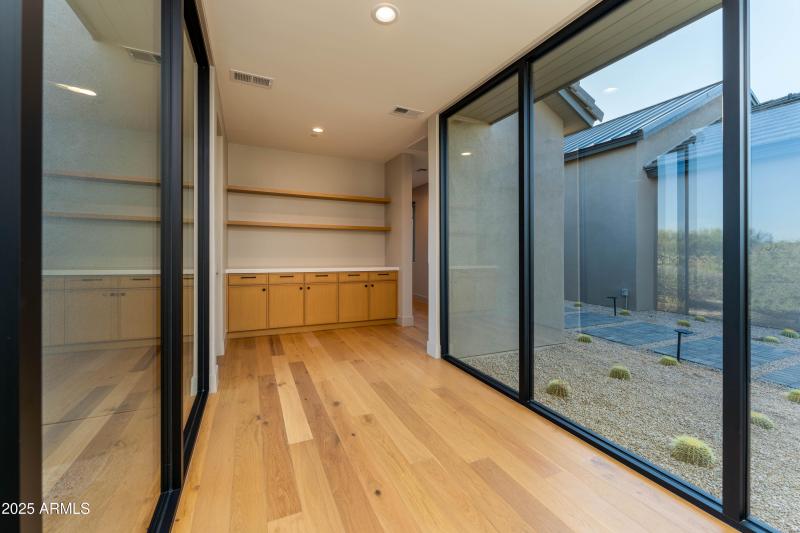 Hallway from garage to key drop