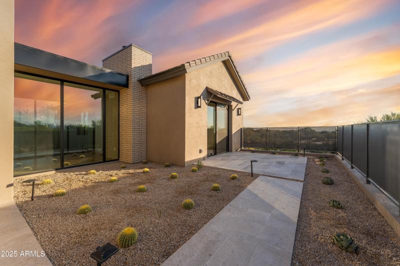 Courtyard towards primary bedroom
