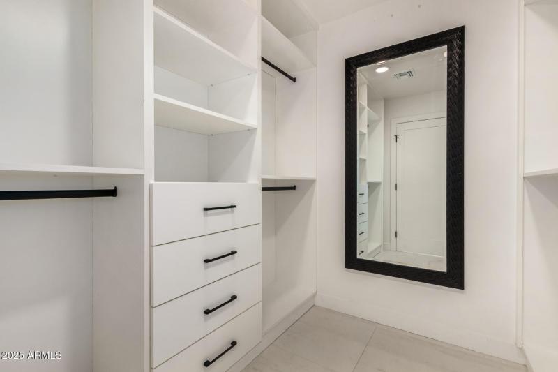 Walk-In Closet with Custom Storage