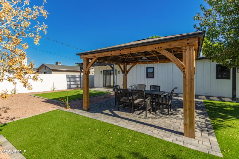 Covered Pergola with Dining Area