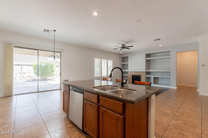 Kitchen overlooking Great Room