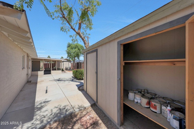 Side Storage with Shelving