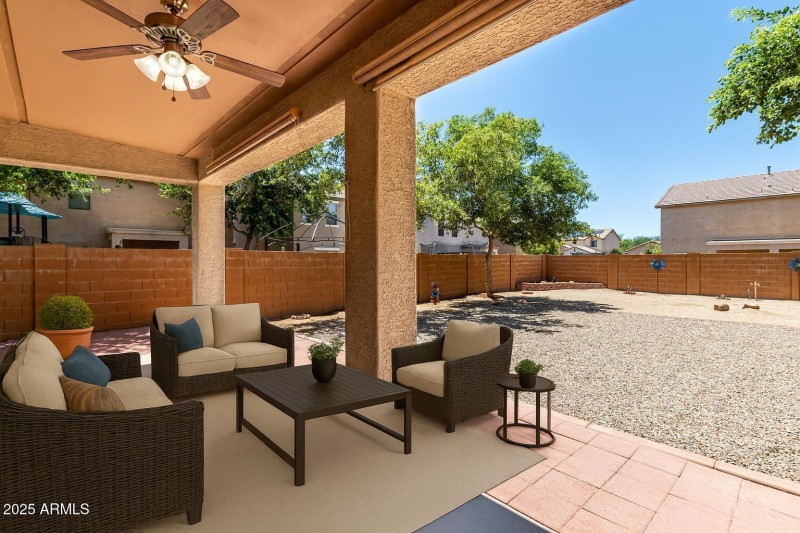 Virtually Staged Covered Patio