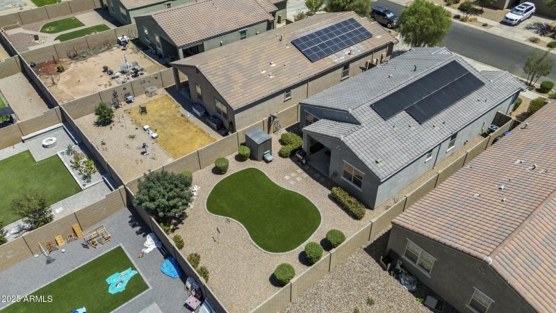 Overhead of House and Backyard