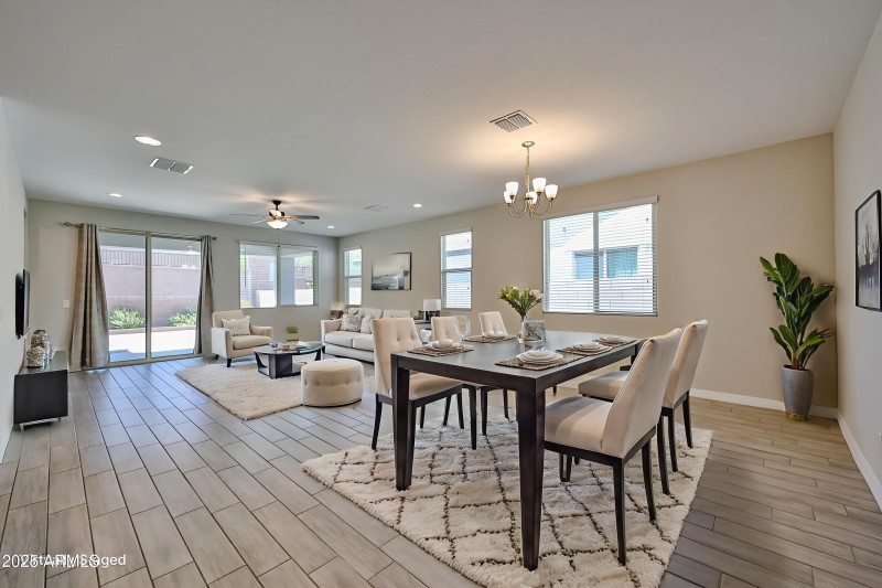Virtually Staged Dining/Great Room