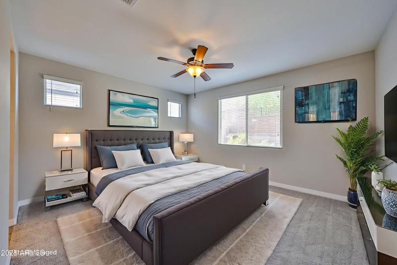 Virtually Staged Primary Bedroom