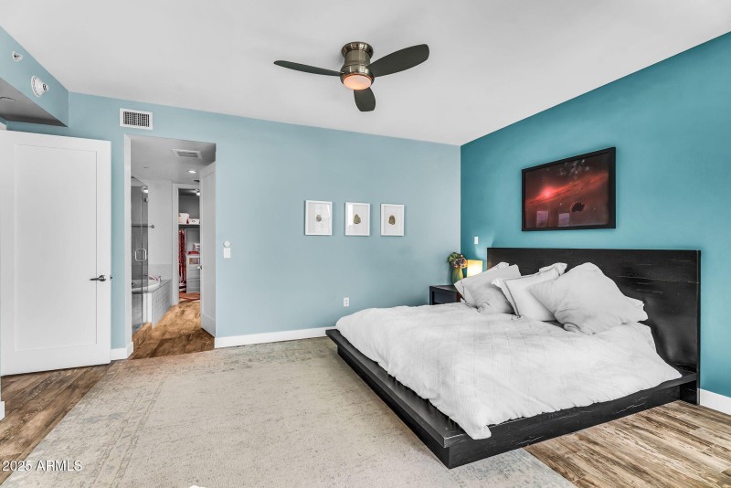 Spacious primary bedroom