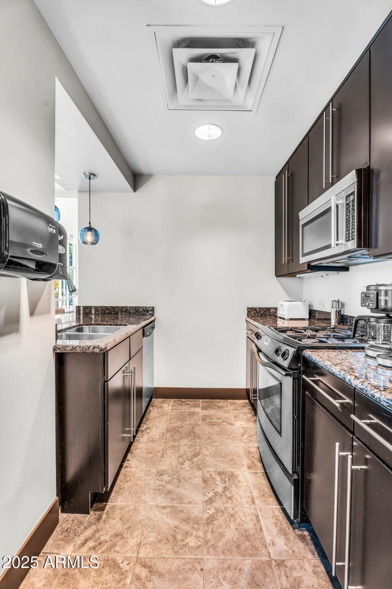 Kitchen off the billiards room