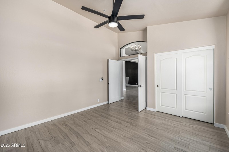 Bright Room with Dual Closets