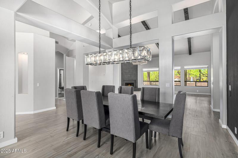 Formal Dining with High Ceilings