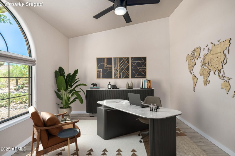 Office with Scenic Desert View