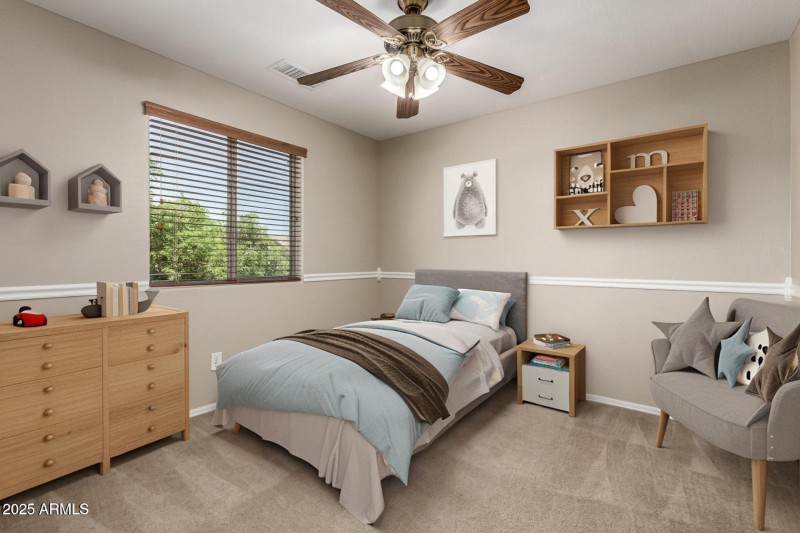 Secondary Bedroom-Virtually Staged