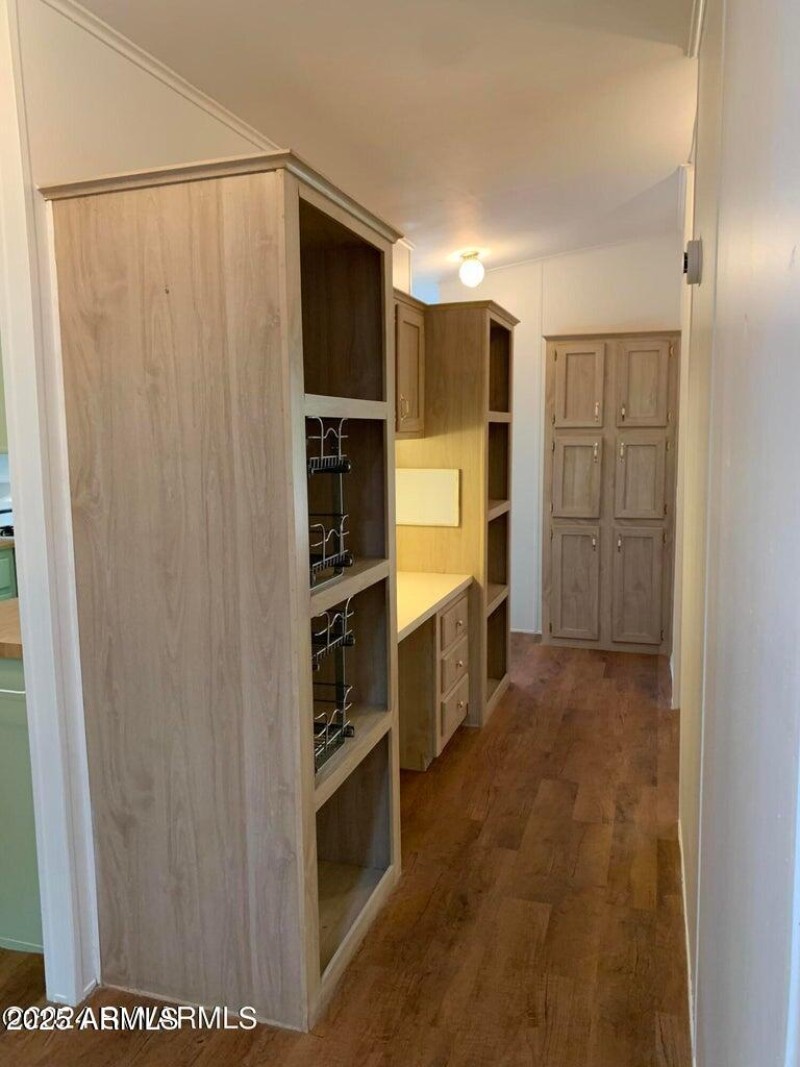 Built in desk and storage