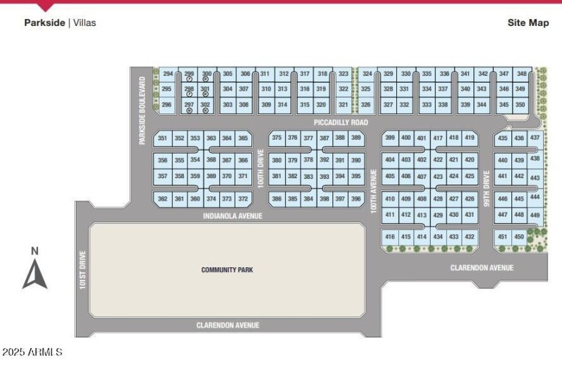 Site Map Parkside villas