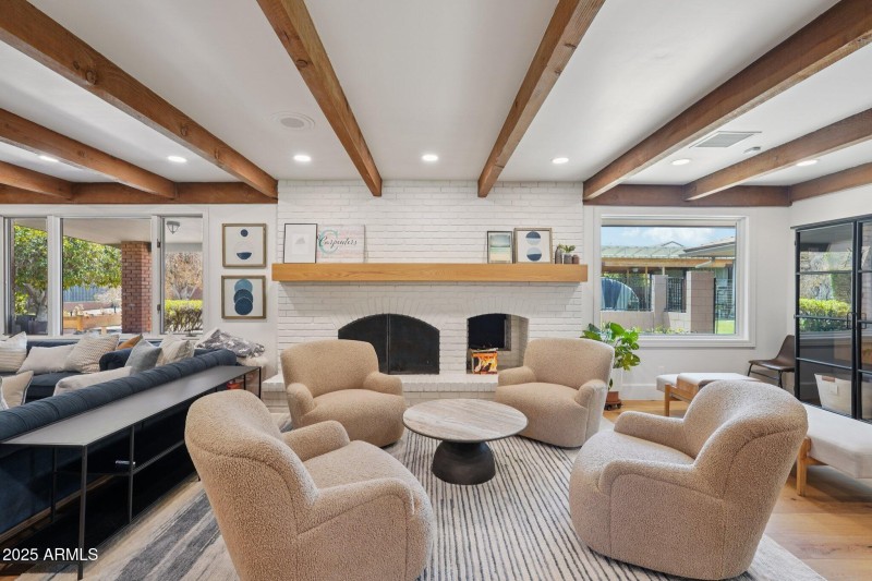 Fireplace in living room