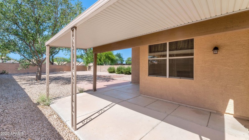 Spacious covered patio