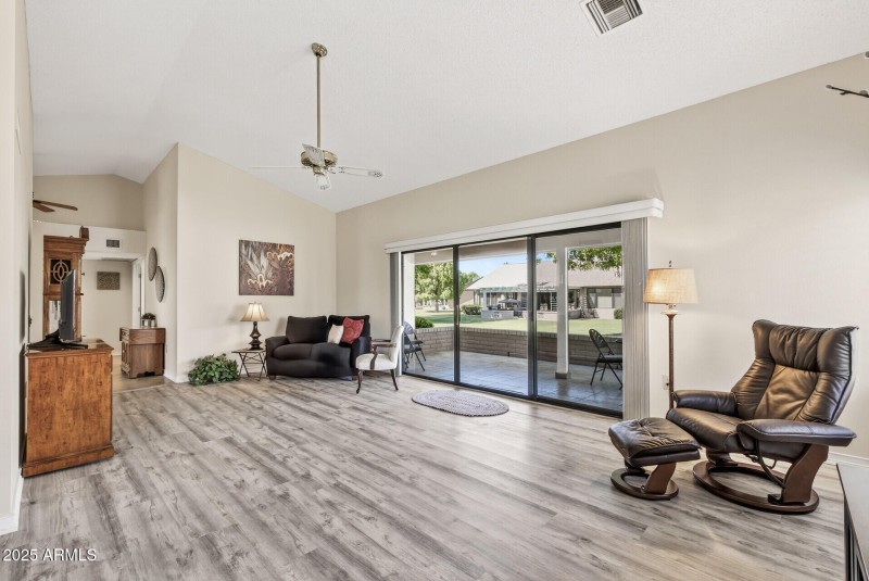 Living Room towards Grass Back Yard