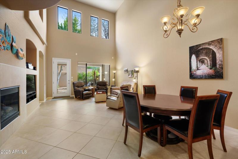 Soaring ceilings in great room
