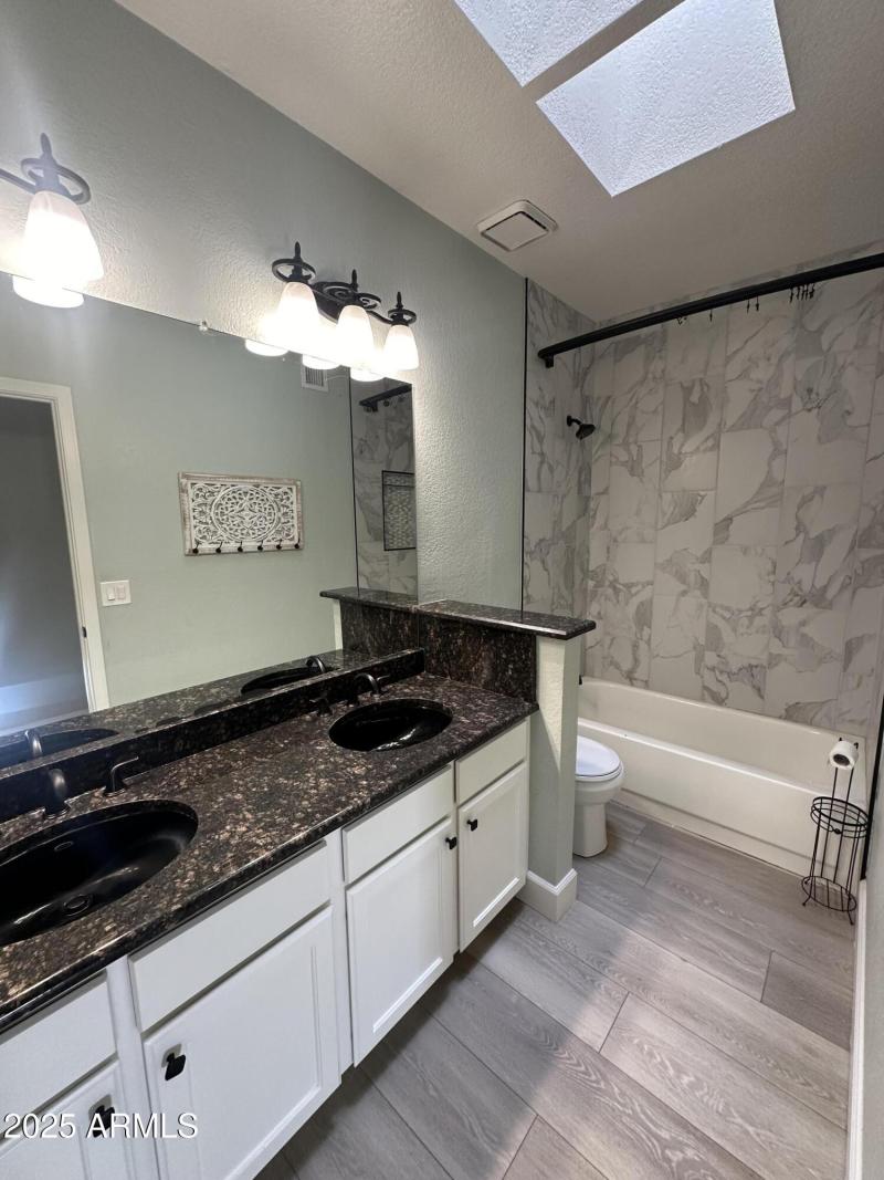 Hall Bathroom with Dual Sinks