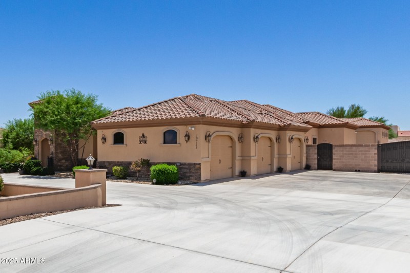 3 car garage & extended parking & RV.