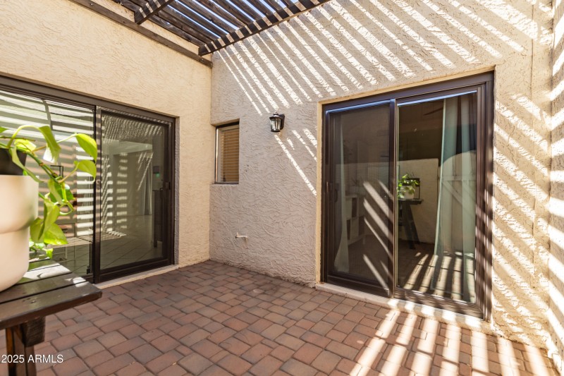 Rio Salado courtyard sliders to office a