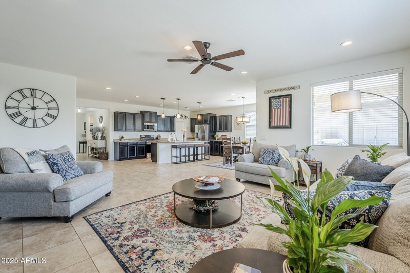 Living Area View of Kitchen