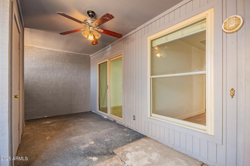 Private Covered Patio at Front