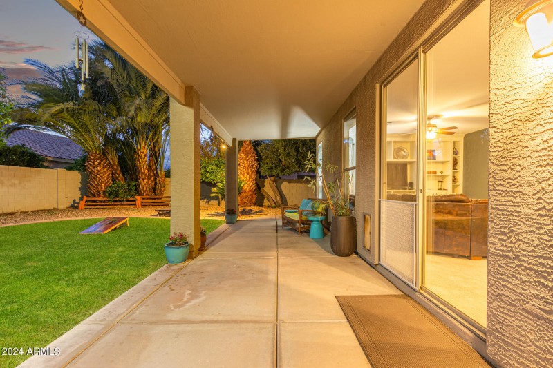 Twilight Back Patio