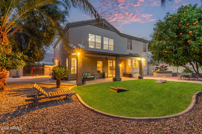 Twilight Backyard