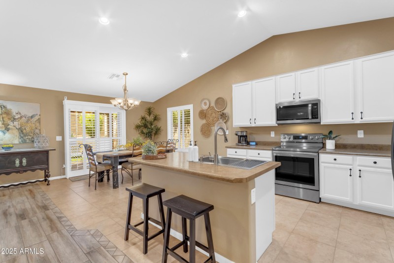 Grab a snack at the island!