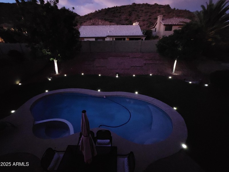 Balcony Mountain views at night