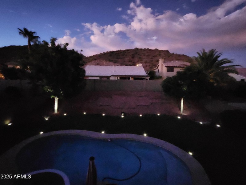 Balcony Mountain views at night