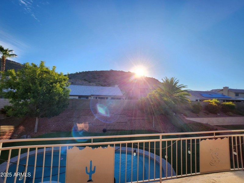 Morning coffee and sunrise on the balcon