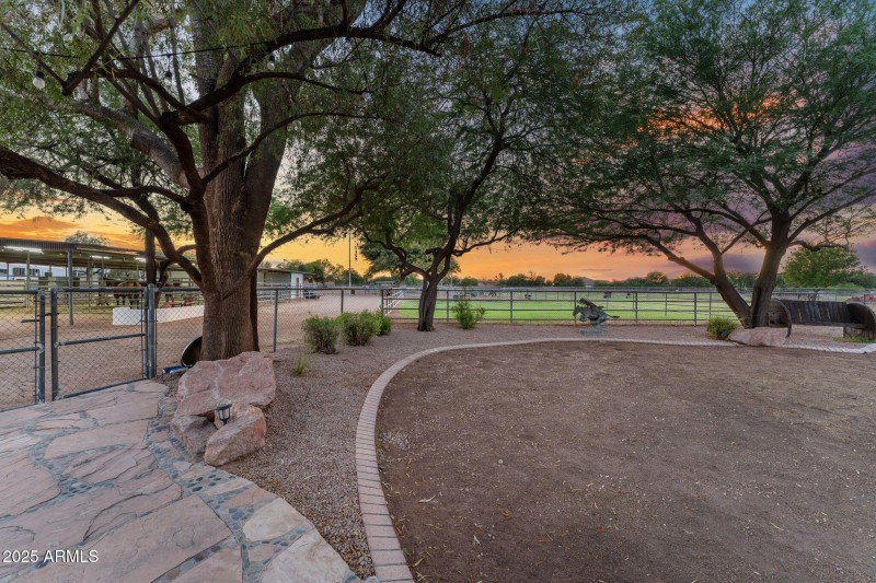 Scenic pasture framed by Arizona sunsets