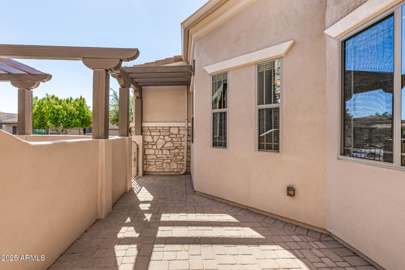 Gated courtyard entry